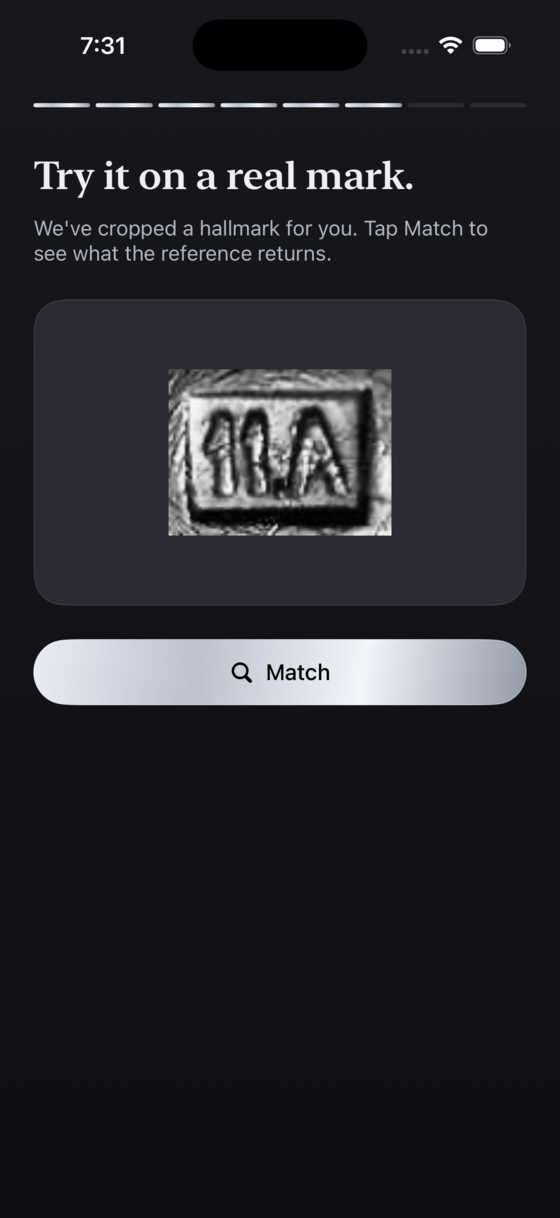 Silver Marks: mark detail view